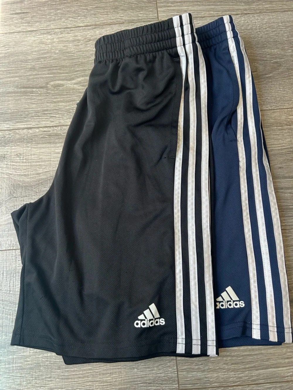 adidas Kids 4-Pack Athletic Shorts — Black, Navy, Gray Camo with Red - Picture 3 of 12